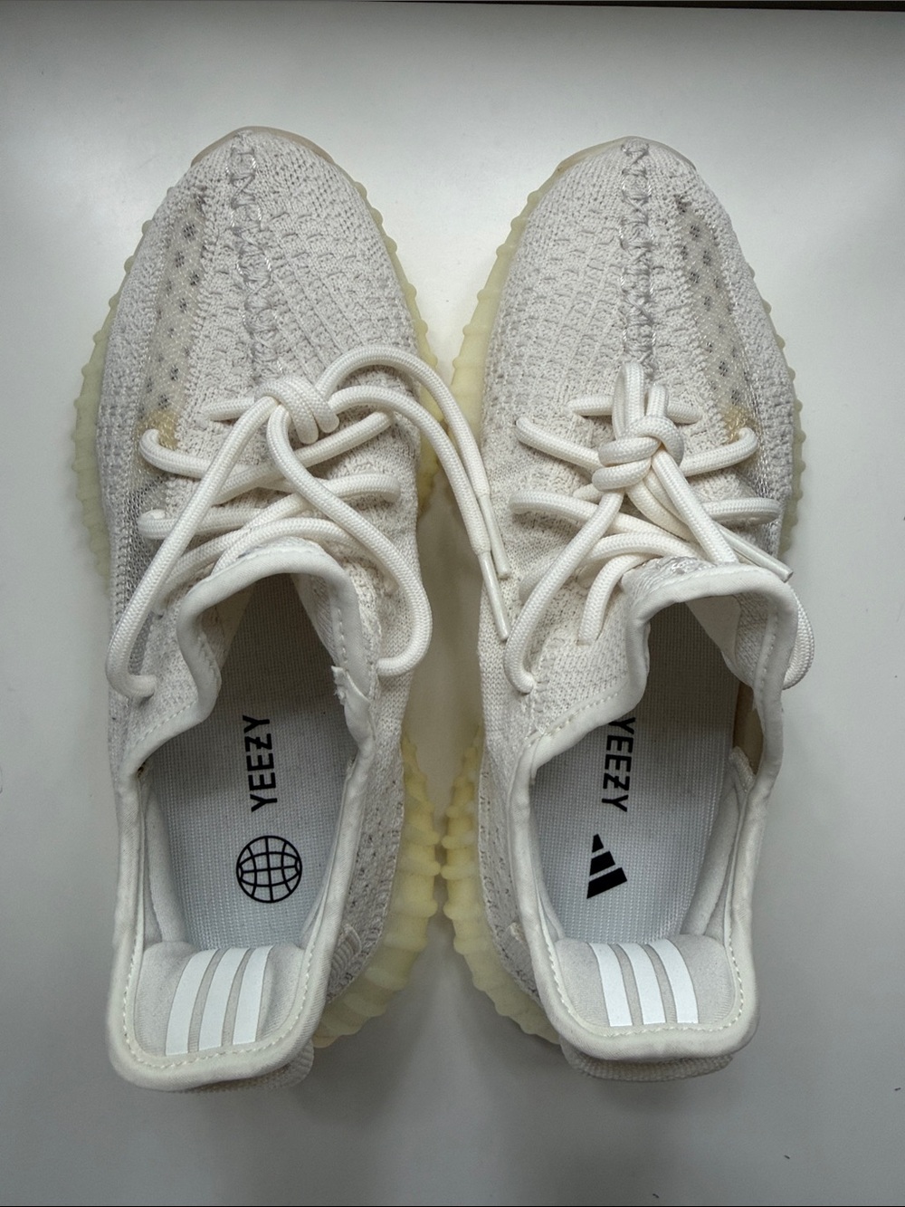 Yeezy 350 v2 Women's Off-White Knit Sneakers. NWOT. Never worn.
